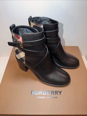 Burberry Pryle Check Block Heel Bootie